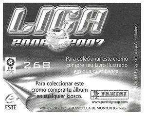 2006-07 Panini Liga Este Stickers (Mexico Version) #268 Mora Back