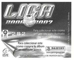 2006-07 Panini Liga Este Stickers (Mexico Version) #282 Marcelino Garcia Back