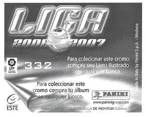 2006-07 Panini Liga Este Stickers (Mexico Version) #332 Mikel Alonso Back