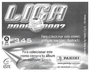 2006-07 Panini Liga Este Stickers (Mexico Version) #345 Miguel Back