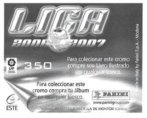 2006-07 Panini Liga Este Stickers (Mexico Version) #350 Del Horno Back
