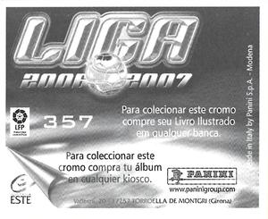 2006-07 Panini Liga Este Stickers (Mexico Version) #357 Angulo Back