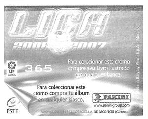 2006-07 Panini Liga Este Stickers (Mexico Version) #365 Javi Venta Back