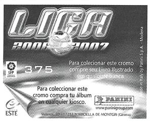 2006-07 Panini Liga Este Stickers (Mexico Version) #375 Cani Back