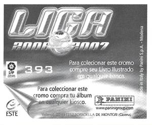 2006-07 Panini Liga Este Stickers (Mexico Version) #393 Movilla Back