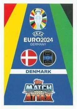2024 Topps Match Attax Euro 2024 Germany - Purple Sapphire Holograph #DEN10 Jesper Lindstrøm Back