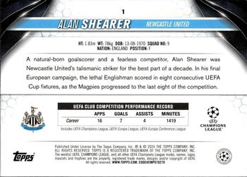2023-24 Topps UEFA Club Competitions #1 Alan Shearer Back