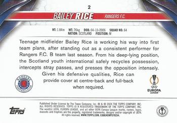 2023-24 Topps UEFA Club Competitions #2 Bailey Rice Back
