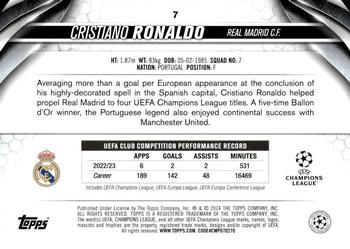 2023-24 Topps UEFA Club Competitions #7 Cristiano Ronaldo Back