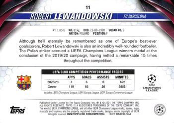 2023-24 Topps UEFA Club Competitions #11 Robert Lewandowski Back