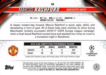2023-24 Topps UEFA Club Competitions #16 Marcus Rashford Back