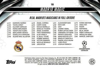 2023-24 Topps UEFA Club Competitions #18 Madrid Magic Back