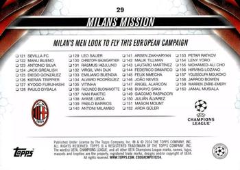 2023-24 Topps UEFA Club Competitions #29 Milan's Mission Back