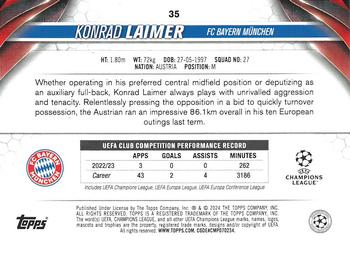 2023-24 Topps UEFA Club Competitions #35 Konrad Laimer Back
