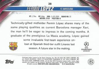 2023-24 Topps UEFA Club Competitions #38 Fermín López Back