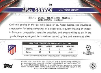 2023-24 Topps UEFA Club Competitions #49 Ángel Correa Back