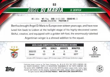2023-24 Topps UEFA Club Competitions #53 Ángel Di María Back