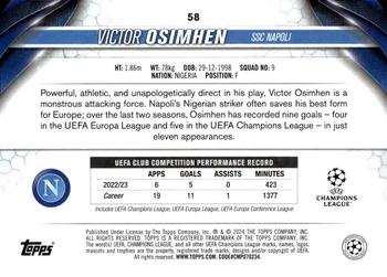 2023-24 Topps UEFA Club Competitions #58 Victor Osimhen Back