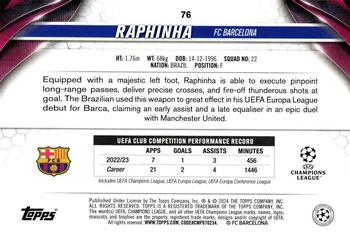 2023-24 Topps UEFA Club Competitions #76 Raphinha Back