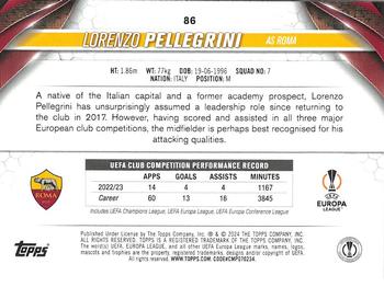 2023-24 Topps UEFA Club Competitions #86 Lorenzo Pellegrini Back