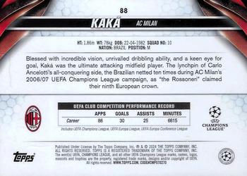 2023-24 Topps UEFA Club Competitions #88 Kaká Back