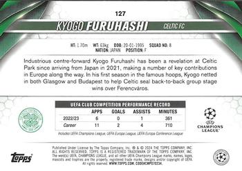 2023-24 Topps UEFA Club Competitions #127 Kyogo Furuhashi Back