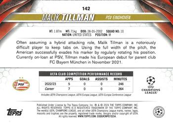 2023-24 Topps UEFA Club Competitions #142 Malik Tillman Back