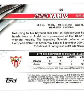 2023-24 Topps UEFA Club Competitions #197 Sergio Ramos Back