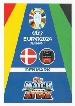 2024 Topps Match Attax Euro 2024 Germany - Centurion Green Emerald Holograph #CC4 Simon Kjær Back