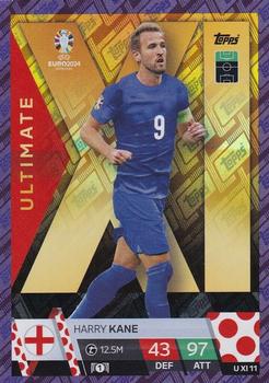 2024 Topps Match Attax Euro 2024 Germany - Ultimate XI Purple Sapphire Holograph #UXI11 Harry Kane Front