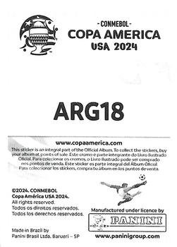 2024 Panini CONMEBOL Copa America USA Stickers #ARG18 Nicolás González Back