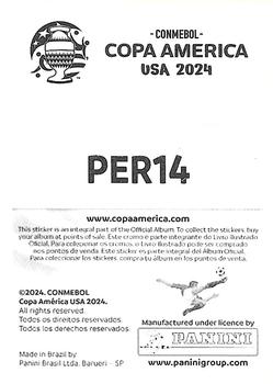 2024 Panini CONMEBOL Copa America USA Stickers #PER14 Renato Tapia Back