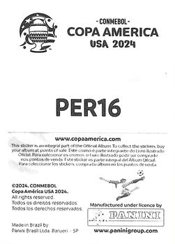 2024 Panini CONMEBOL Copa America USA Stickers #PER16 Pedro Aquino Back