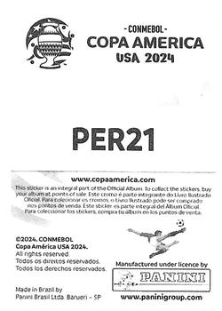 2024 Panini CONMEBOL Copa America USA Stickers #PER21 André Carrillo Back