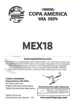 2024 Panini CONMEBOL Copa America USA Stickers #MEX18 Santiago Giménez Back