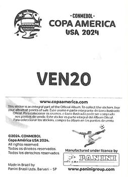 2024 Panini CONMEBOL Copa America USA Stickers #VEN20 Darwin Machís Back
