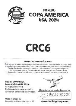 2024 Panini CONMEBOL Copa America USA Stickers #CRC6 Juan Pablo Vargas Back