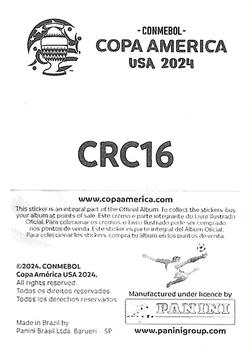 2024 Panini CONMEBOL Copa America USA Stickers #CRC16 Randall Leal Back