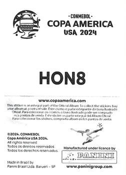 2024 Panini CONMEBOL Copa America USA Stickers #HON8 Elison Rivas Back