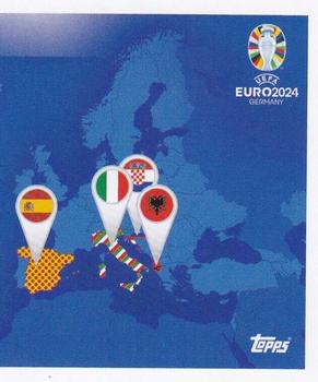 2024 Topps UEFA EURO 2024 Germany Sticker Collection #GB2 Group B Overview 2 Front