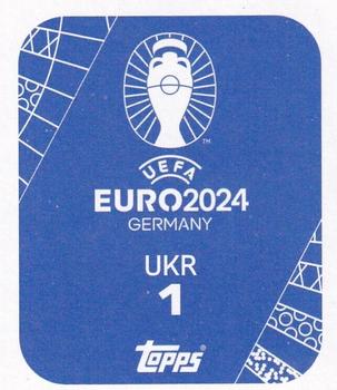 2024 Topps UEFA EURO 2024 Germany Sticker Collection #UKR1 Emblem Back