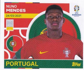 2024 Topps UEFA EURO 2024 Germany Sticker Collection #POR10 Nuno Mendes Front