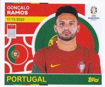 2024 Topps UEFA EURO 2024 Germany Sticker Collection #POR19 Gonçalo Ramos Front