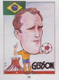 1990 Pronostocos Los Grandes del Futbol Mundial (1930-1990) #28 Gerson Front