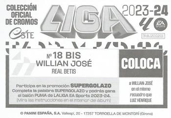 2023-24 Panini Liga Este - Betis #18BIS Willian José Back