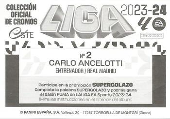 2023-24 Panini Liga Este - Real Madrid CF #2 Carlo Ancelotti Back