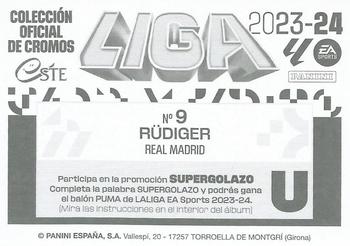 2023-24 Panini Liga Este - Real Madrid CF #9 Antonio Rüdiger Back