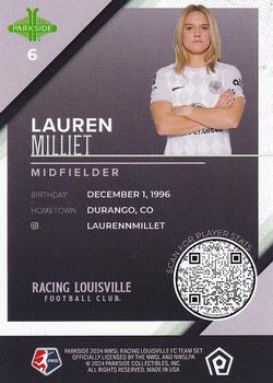2024 Parkside Racing Louisville FC #6 Lauren Milliet Back