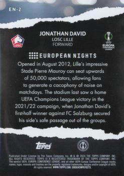 2023-24 Topps UEFA Club Competitions - European Nights #EN-2 Jonathan David Back
