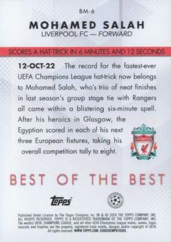 2023-24 Topps UEFA Club Competitions - Best of the Best 2022-23 Moments #BM-6 Mohamed Salah Back
